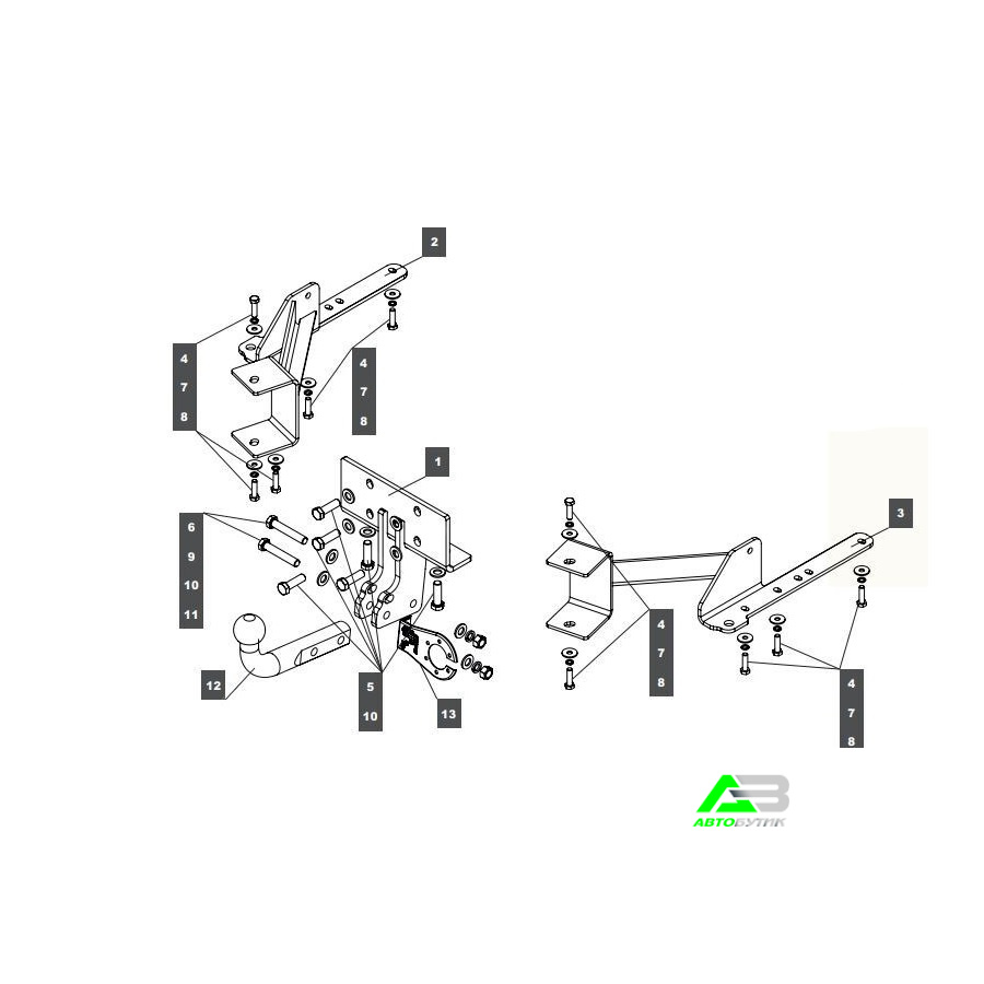 Фаркоп Haval H5 2020-2021 BALTEX Арт. 28198308E