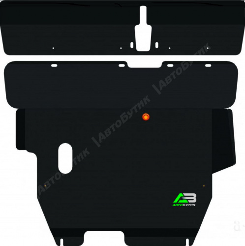 Защита картера двигателя и КПП ALFeco для Hafei Simbo, Сталь 2 мм, арт. 