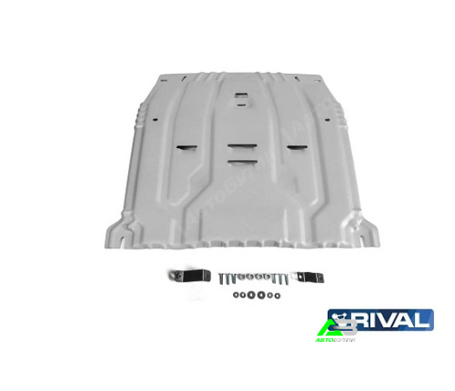 Защита картера двигателя и КПП Rival для Hyundai Santa Fe, Алюминий 3 мм, арт. 33323751