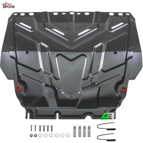 Защита картера двигателя и КПП АвтоБроня для Ford C-MAX, Сталь 1,8 мм, арт. 111.01850.1