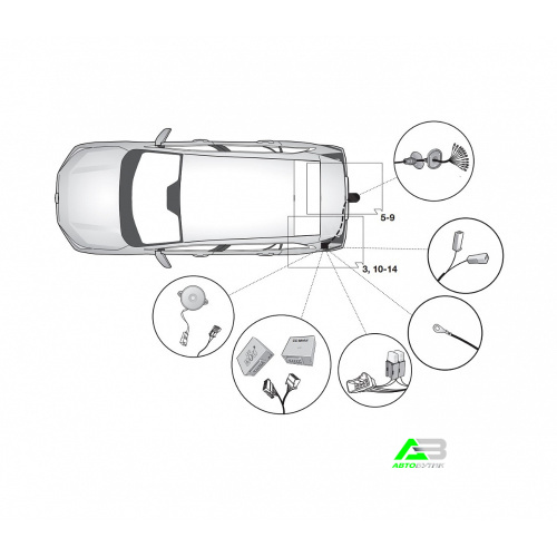 Блок согласования Toyota RAV4 V (XA50) 2018- Универсальный 13pin, арт.26250553