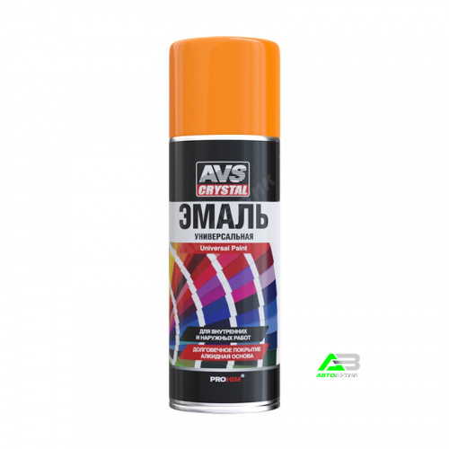 Эмаль универсальная алкидная оранжевая AVS, 520 мл (аэрозоль), арт. A07133S