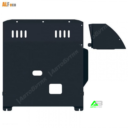 Защита картера двигателя и КПП ALFeco для Citroen Jumper, Сталь 2 мм, арт. ALF1708st