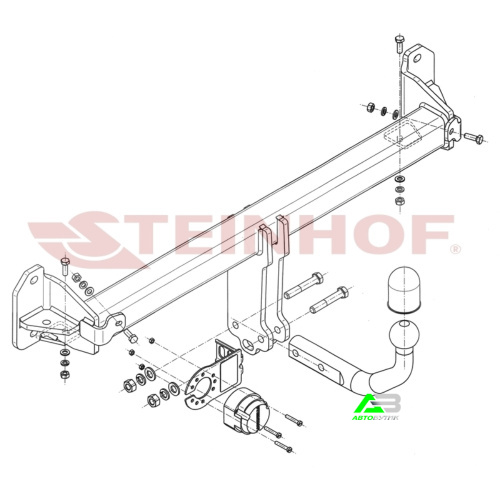 Фаркоп BMW 7 серия V (F01/F02) 2012-2015 рестайлинг , арт.B078