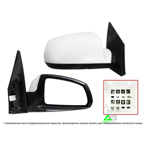 Зеркало боковое  Kia Rio II 2005-2009 Седан Обогрев/Рег-ка/5конт, правая (R) Арт. STKA469401