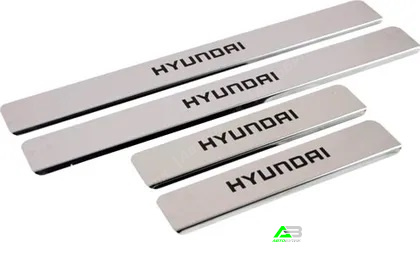 Hyundai Solaris I 2010-2014 Накладки порогов ЛАДЬЯ, арт. 014.18.111