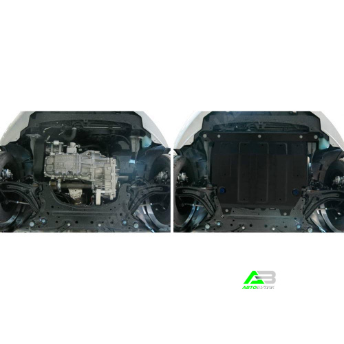 Защита картера двигателя и КПП АвтоБроня для Ford Fiesta, Сталь 1,8 мм, арт. 111.01805.2