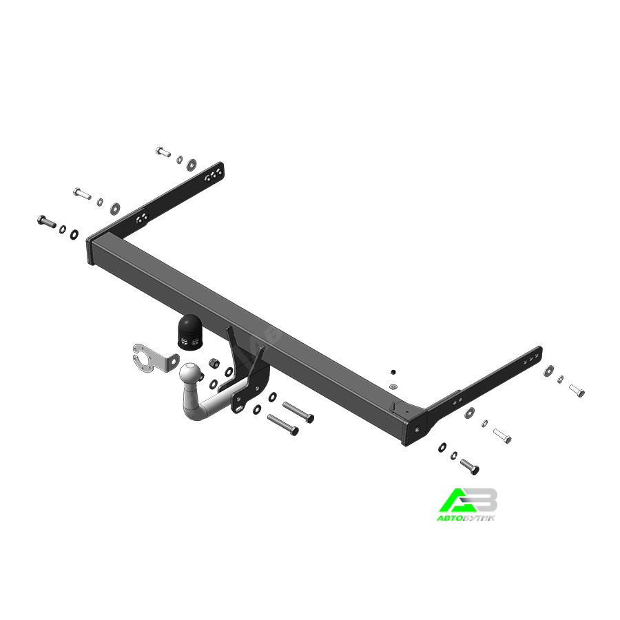 Фаркоп Audi Q3 (8U) 2011-2014 Оцинкованный шар, V-2.0 MOTODOR Арт. V101A