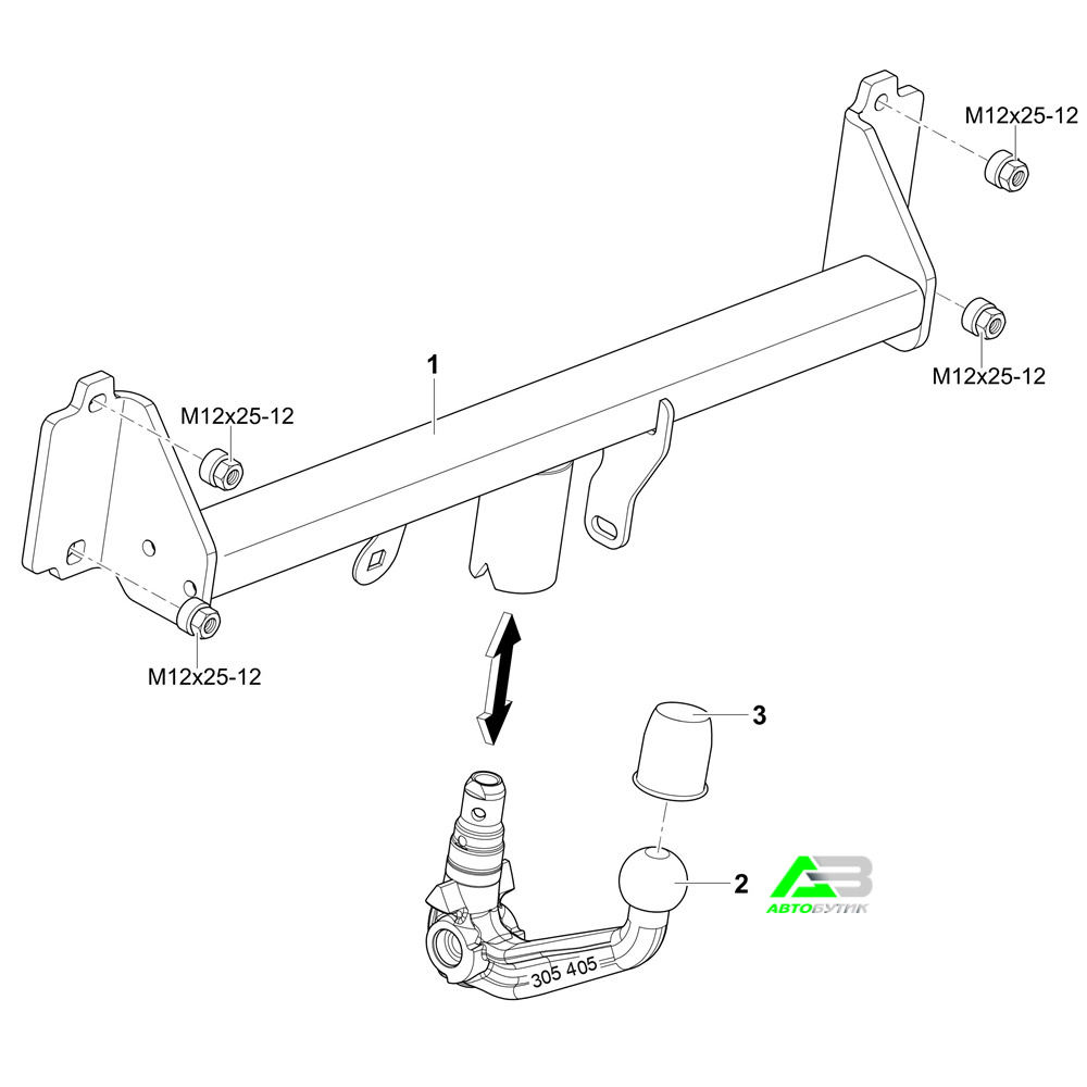 Фаркоп BMW X3 (F25) 2010-2014 включая M-Sport WESTFALIA Арт. 303404600001