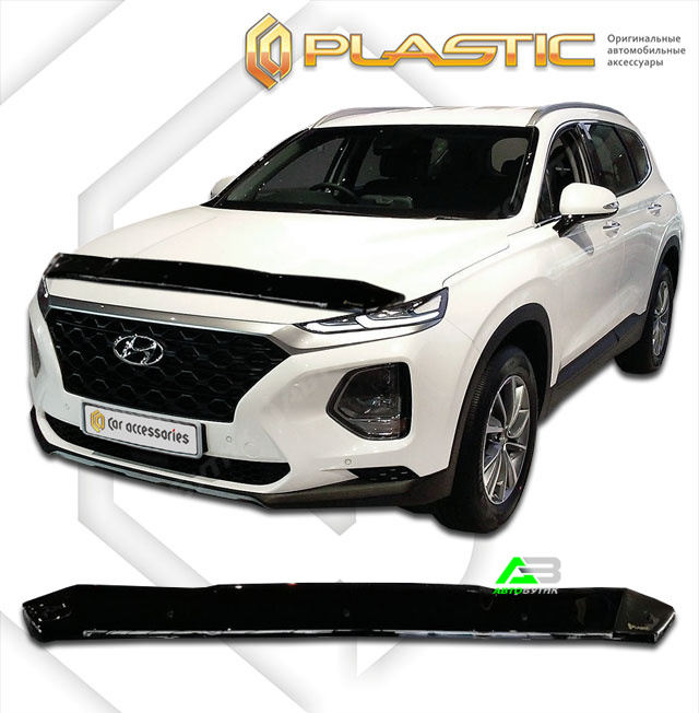 Дефлектор капота Ca-Plastic для Hyundai Santa Fe, арт.CA-1379