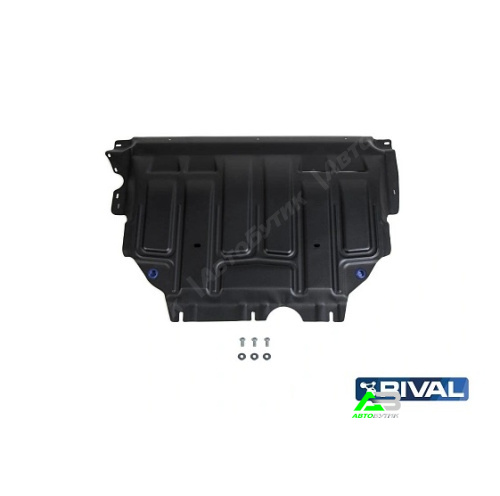 Защита картера двигателя и КПП Rival для Volkswagen Taos, Сталь 1,5 мм, арт. 11151271