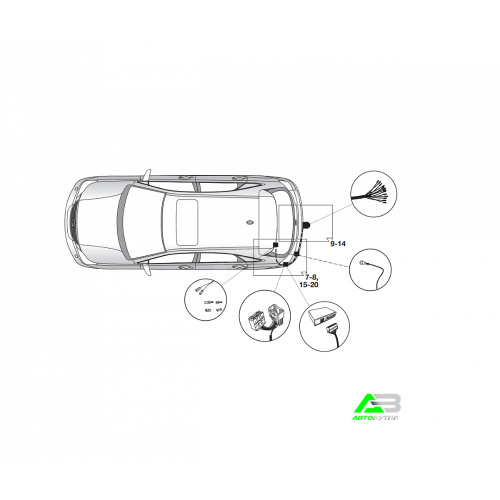 Блок согласования Lexus RX III 2012-2015 Рестайлинг Универсальный 13pin, арт.21670502