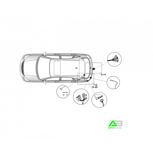 Блок согласования Lexus RX III 2012-2015 FL RX 270; RX 350; RX 450H Универсальный 13pin Hak-System Арт. 21670502