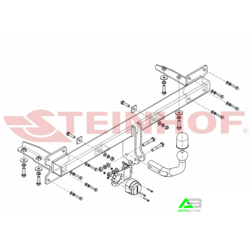 Фаркоп Kia Carnival I 1998-2002 , арт.K009