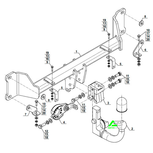 Фаркоп BMW X3 (F25) 2010-2014 в т.ч. для xDrive Steinhof Арт. B093