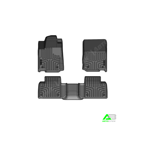 Коврики в салон SRTK Mercedes-Benz GLS  (X166) 2015-2019, арт. 3D.MB.GLS.15G.08004