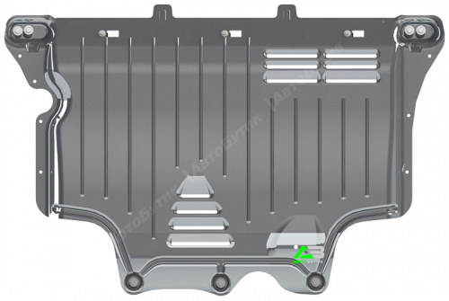 Защита картера двигателя и КПП SHERIFF для Volkswagen Taos, Алюминий 3 мм, арт. 26.3493 V1