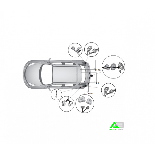 Блок согласования Nissan Juke II (F16) 2019- Универсальный 13pin, арт.21140543