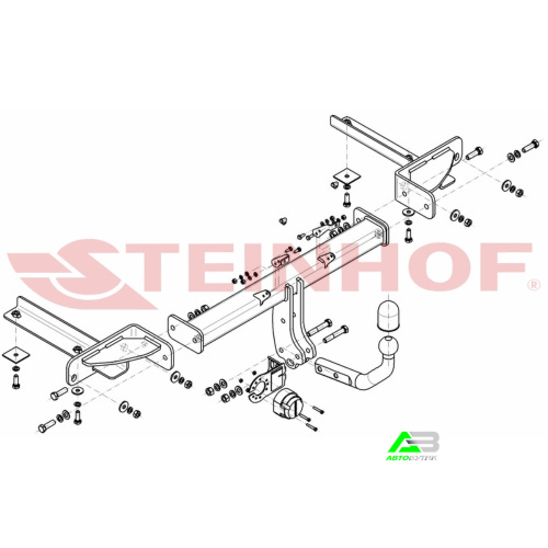 Фаркоп Opel Astra (J) GTC 2011-2015 , арт.O103