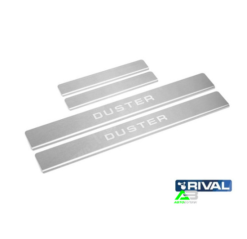 Накладки порогов RIVAL (4шт.) Renault Duster (2020-)