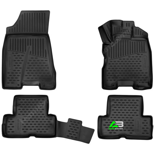 Коврики в салон Nissan X-Trail (T31) 2007-2011, полиуретан 3D Element, Черный, Арт. ELEMENT3D3669210