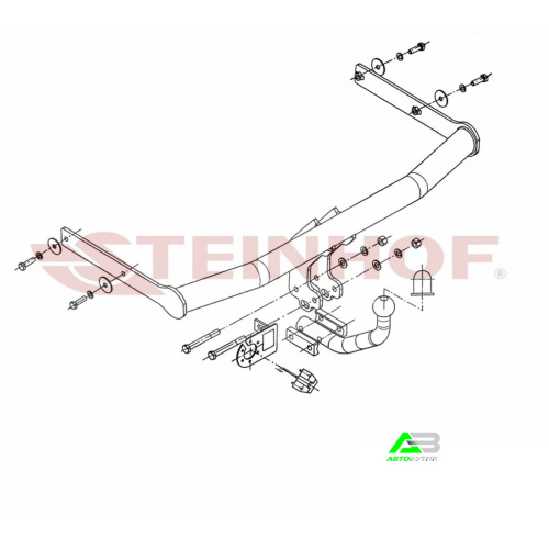 Фаркоп Skoda Fabia I (6Y) 1999-2004 , арт.S274