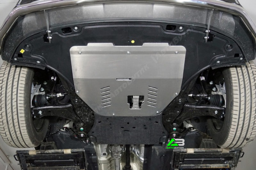 Защита картера двигателя и КПП TCC для Kia Carnival, Алюминий 4 мм, арт. ZKTCC00452