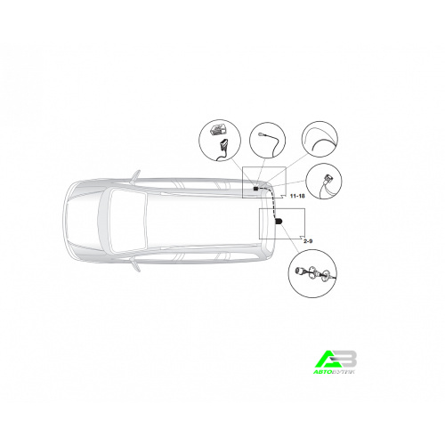 Блок согласования Mercedes-Benz Vito II (W639) 2010-2014 рестайлинг Универсальный 13pin, арт.21040521