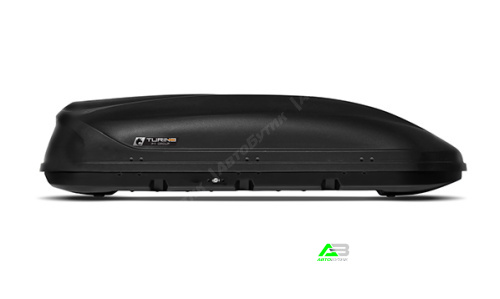 Бокс-багажник на крышу аэродинамический черный Turino Medium Luxe двухстороннее открывание