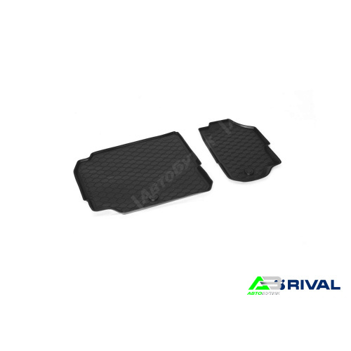 Коврики в салон Skoda Kodiaq  2016-2022, полиуретан Rival, Черный, 3-ий ряд Арт. 15105004