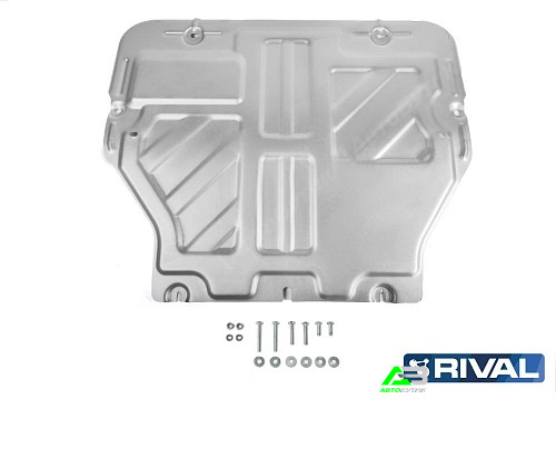 Защита картера двигателя и КПП Rival для Volkswagen Caravelle, Алюминий 3 мм, арт. 