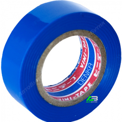 Лента изоляционная синяя Denka Vini Tape 19мм х 9м, арт. #102-BLUE 9M